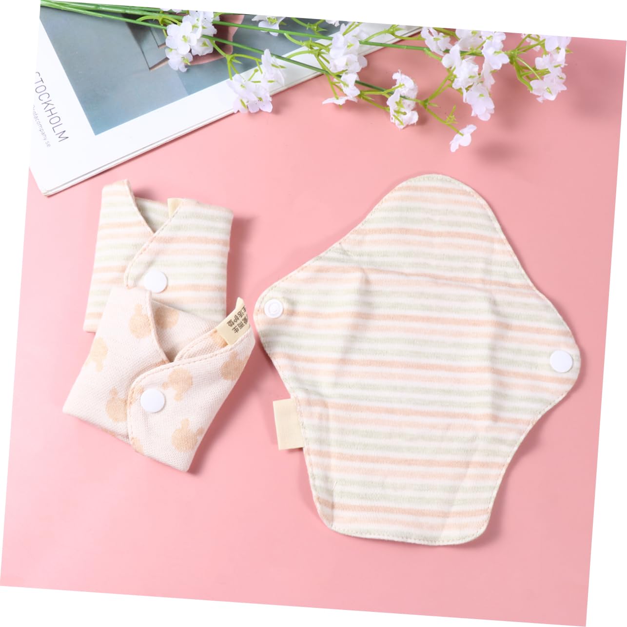 FOMIYES 3 Set Di Assorbenti Super Assorbenti Riutilizzabili Per Donne Assorbenti Mestruali Lavabili Motivi Casuali Cotone Compatto Per Viaggio 5 Pezzi * 3