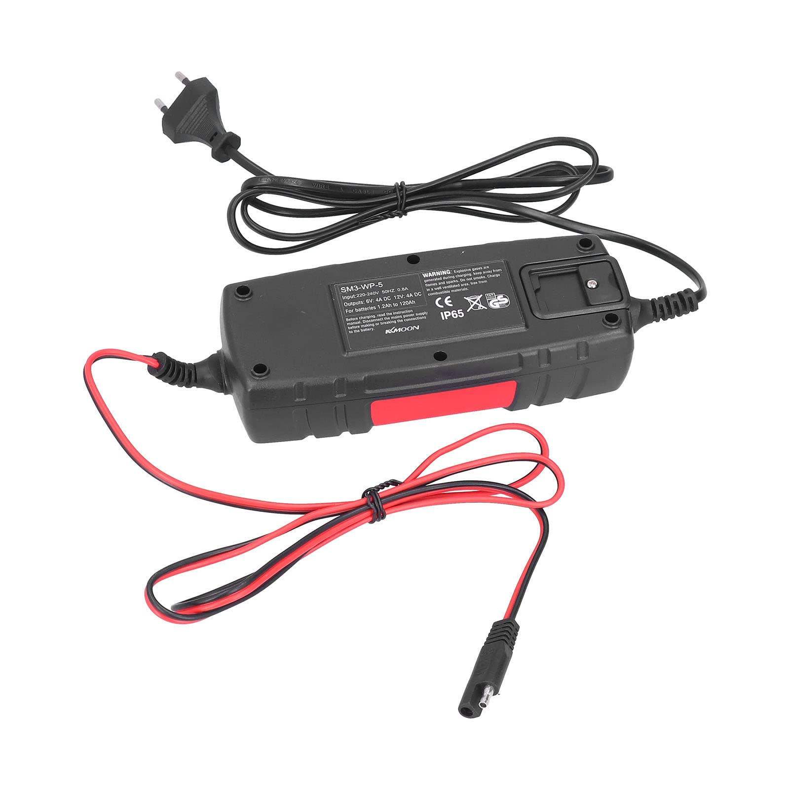 Caricatore della Batteria per Auto 12 V, Manutentore della Batteria Intelligente Automatica con Display LCD, per Batterie Gel AGM Standard 1,2a a (Plug 220-240 V.)
