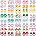 WillingTee 80Pcs Baby Hair Ties for Girls,Cute Small Hair Ties for Thin Hair,40 Pairs Ponytail Holders Elastic Hair Rubber Bands Hair Accessories for baby girls infant toddler kids
