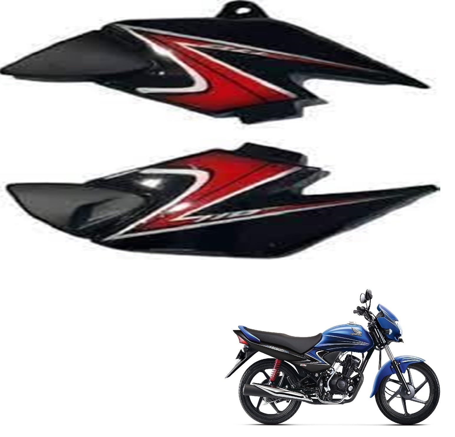 Bike Side Panel//Sidepannel Black&Red Compatible with Dream Yuga-image-9