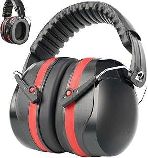 Gehörschutz SNR 36dB, Faltbar Lärmschutz Kopfhörer, 360° Verstellbares Kapselgehörschutz für Erwachsene Kinder, Noise Cancelling Safety Ear Muffs, Gehörschutz für Mähen Bau Holzarbeiten Schießsport
