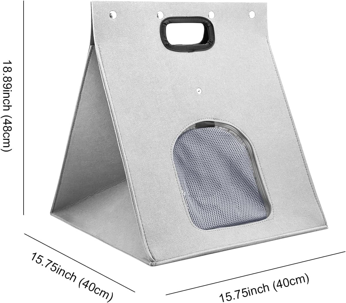 سرير قطط، عش قطط من اللباد، منزل قطط قابل للطي 3 في 1 للاستخدام الداخلي والخارجي، منزل صغير للقطط مع وسادة قابلة للازالة والغسل، مناسب للقطط والكلاب والحيوانات الاليفة