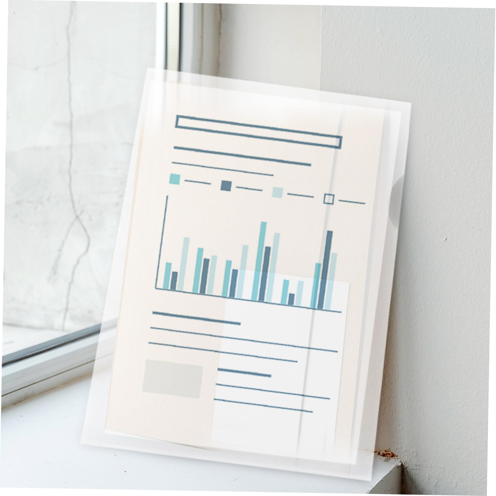 L-form Dokumentenmappe 100 Stück-pack aus Kunststoff, Tear Proof | Transparent, zur Klassifizierung von Dokumenten, für Büro und Geschäftsreise, für Akten und Prüfungsblätter