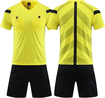 Breathable Quick-Dry Soccer Referee Uniform Set - Fit Adults & Kids, All Ages