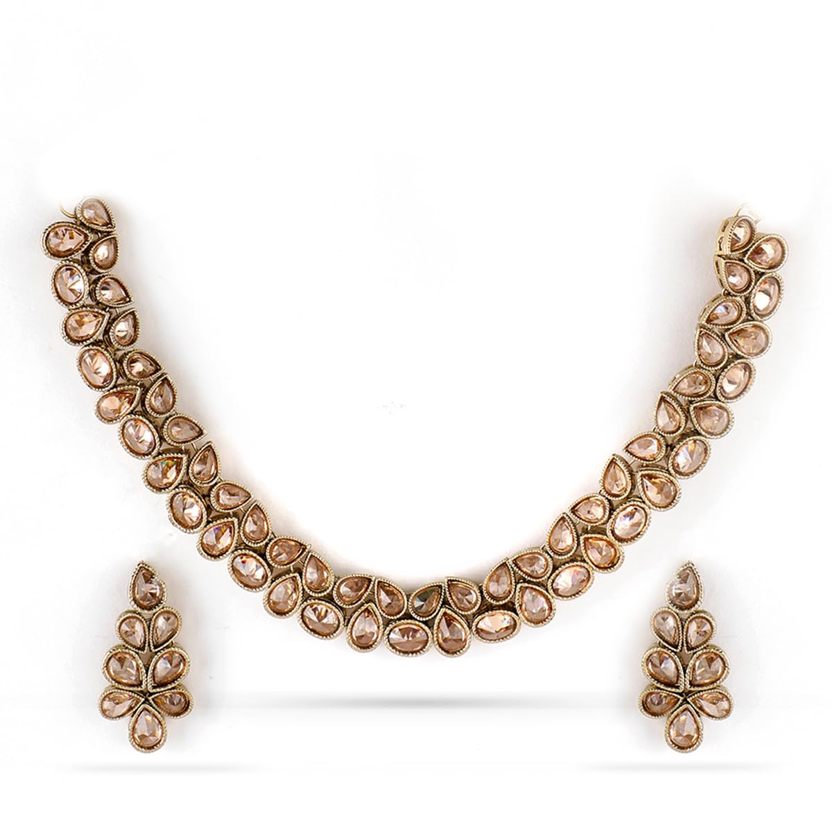 Gold-Plated Handcrafted Kundan Jewellery Set For Women