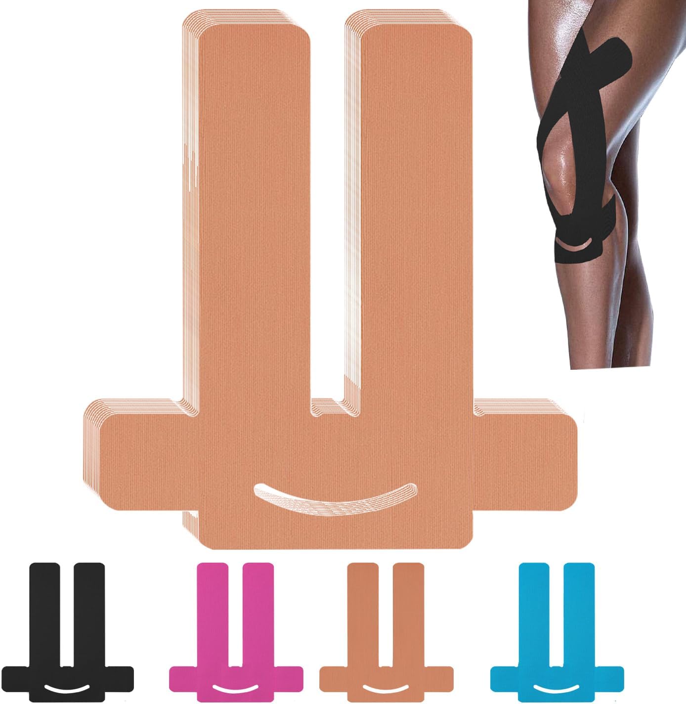Kinesiology Tape for Knees, 12 Count Pre-Cut Waterproof...