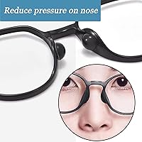 Vista 2 de Almohadillas de nariz autoadhesivas con cojín de aire, 10 pares de silicona antideslizantes para bolsas de aire para lentes de sol, negro, L