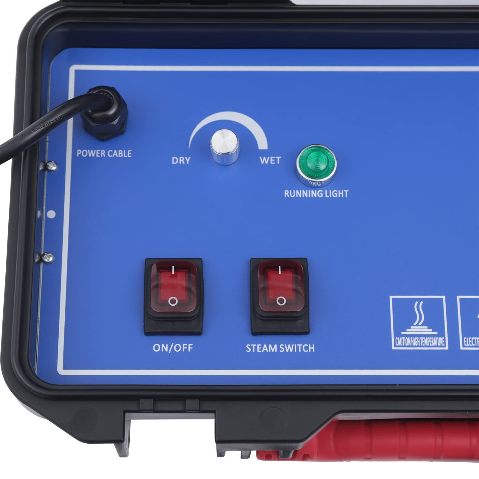 Máquina de Limpieza a Alta Temperatura 3000 W 3.5Bar, Limpiador a Vapor para Coche 130 °C, Agua Fría y Vapor Modos, 5 Cabezales de Cepillo, para Cocina, Cuarto de Baño