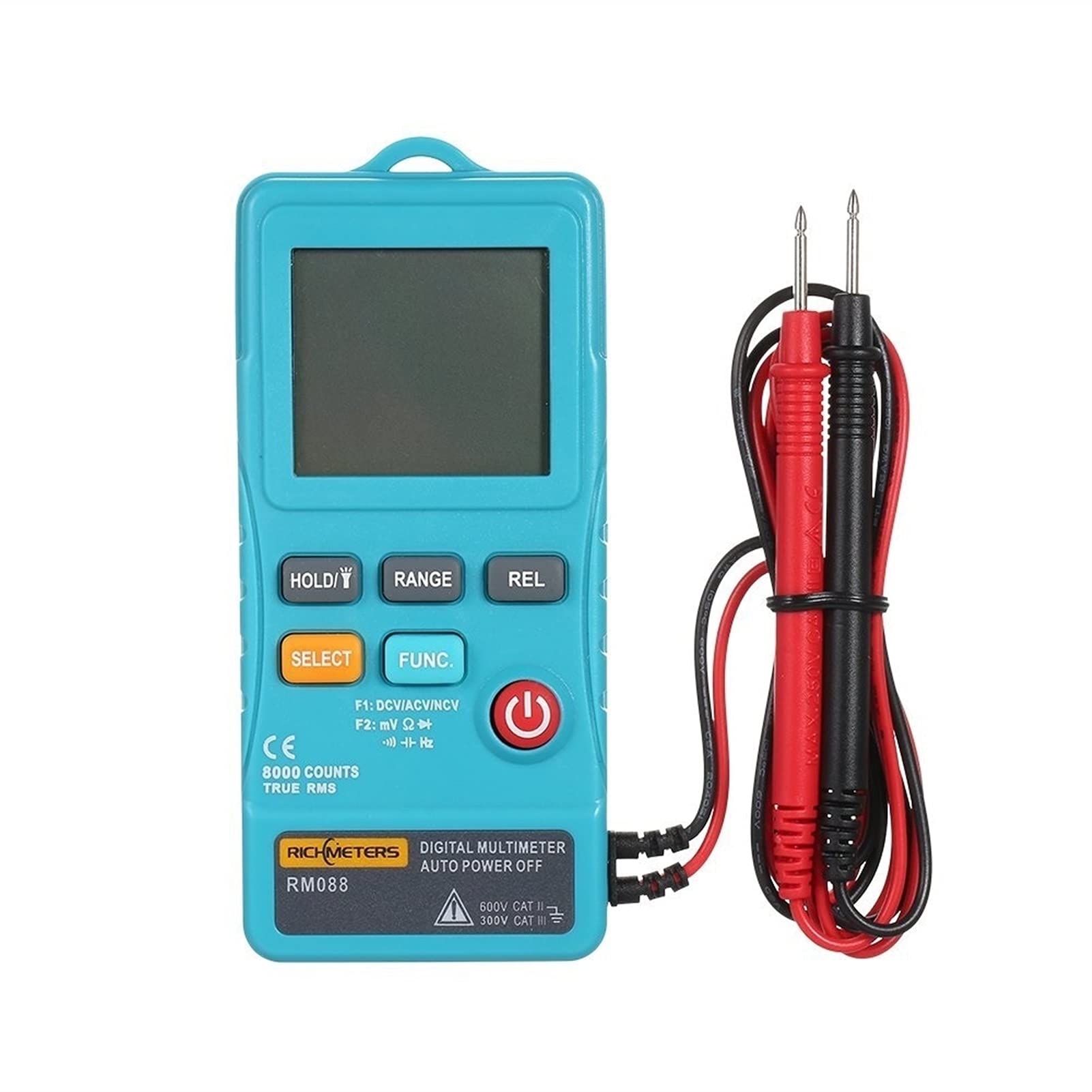 Multimeter - Rm088 Mini Digital Multimeter 8000 Counts Line Frequency True-Rms Flash Light Pocket AC/DC Voltage Ohm Meter with Buzzer