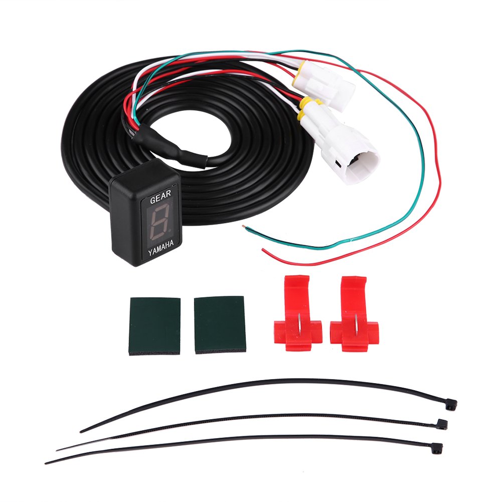KIMISS Moto ECU Plug Bracket 6 Vitesse Indicateur Numérique Indicateur Indicateur de Vitesse étanche pour FJR1300 FZ6 FZ6R XJ6 XJR400 XJR1300 YS250 YZF-R1 FZ8 FZ1 FZH150