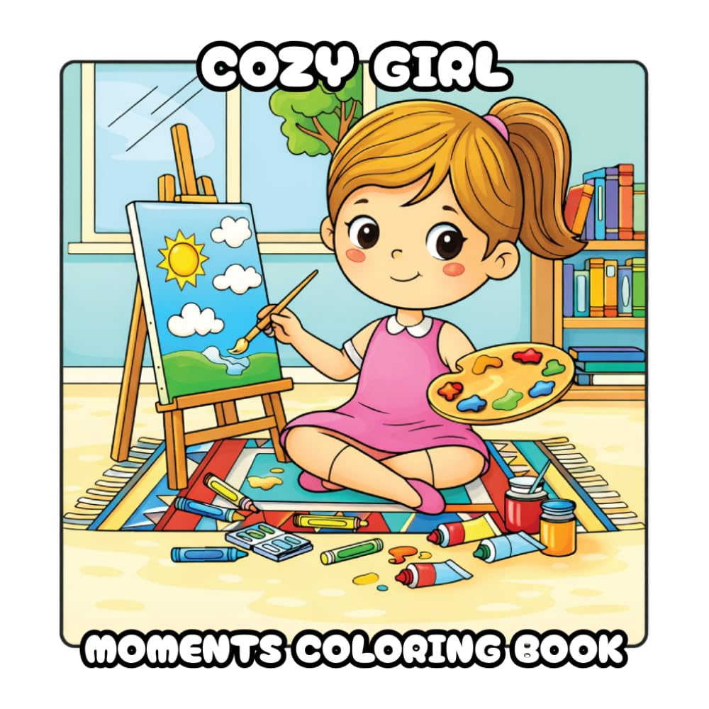 Cozy Girl Moments Coloring book (Cozy Coloring Book)