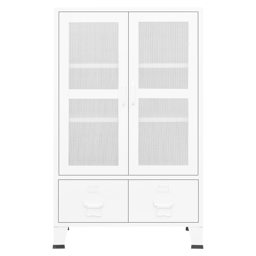 vidaXL Armadio Classificatore Industriale Bianco 70x40x115 cm Metallo