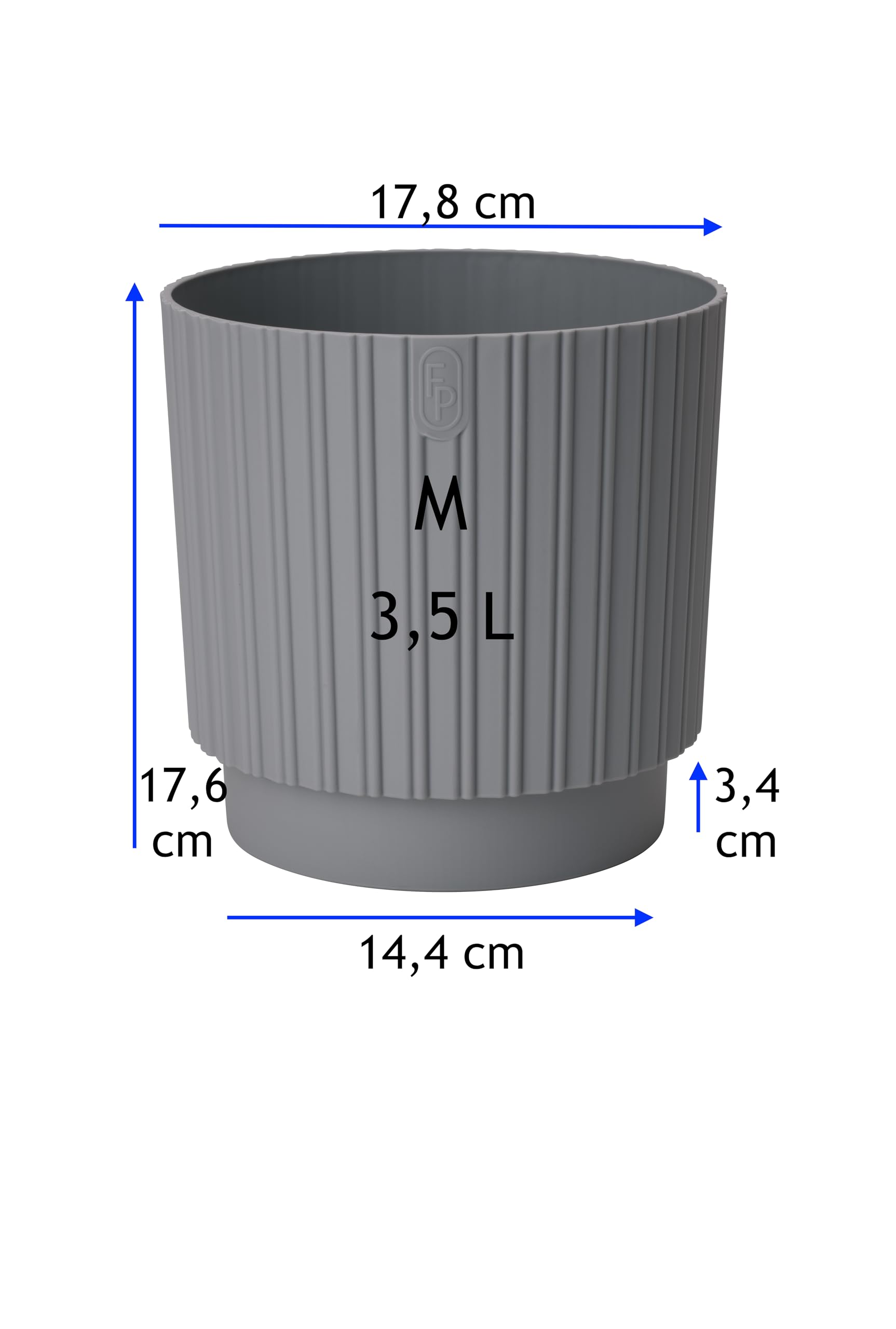 Pot De Fleurs Rond En Polypropylène | Spécial Pour Les Plantes Et Les Fleurs | Parfait Pour Placer En Exterieur Ou En Interieur