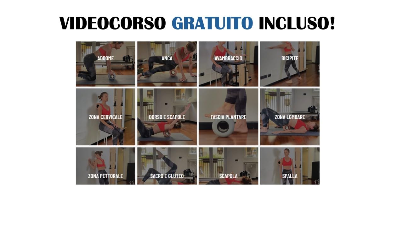 SPINEXT Spinroll Hard - Rullo per schiena, Foam Roller per massaggio muscolare, 3 Consistenze, Made in Italy, Allevia Dolore, Automassaggio Colonna