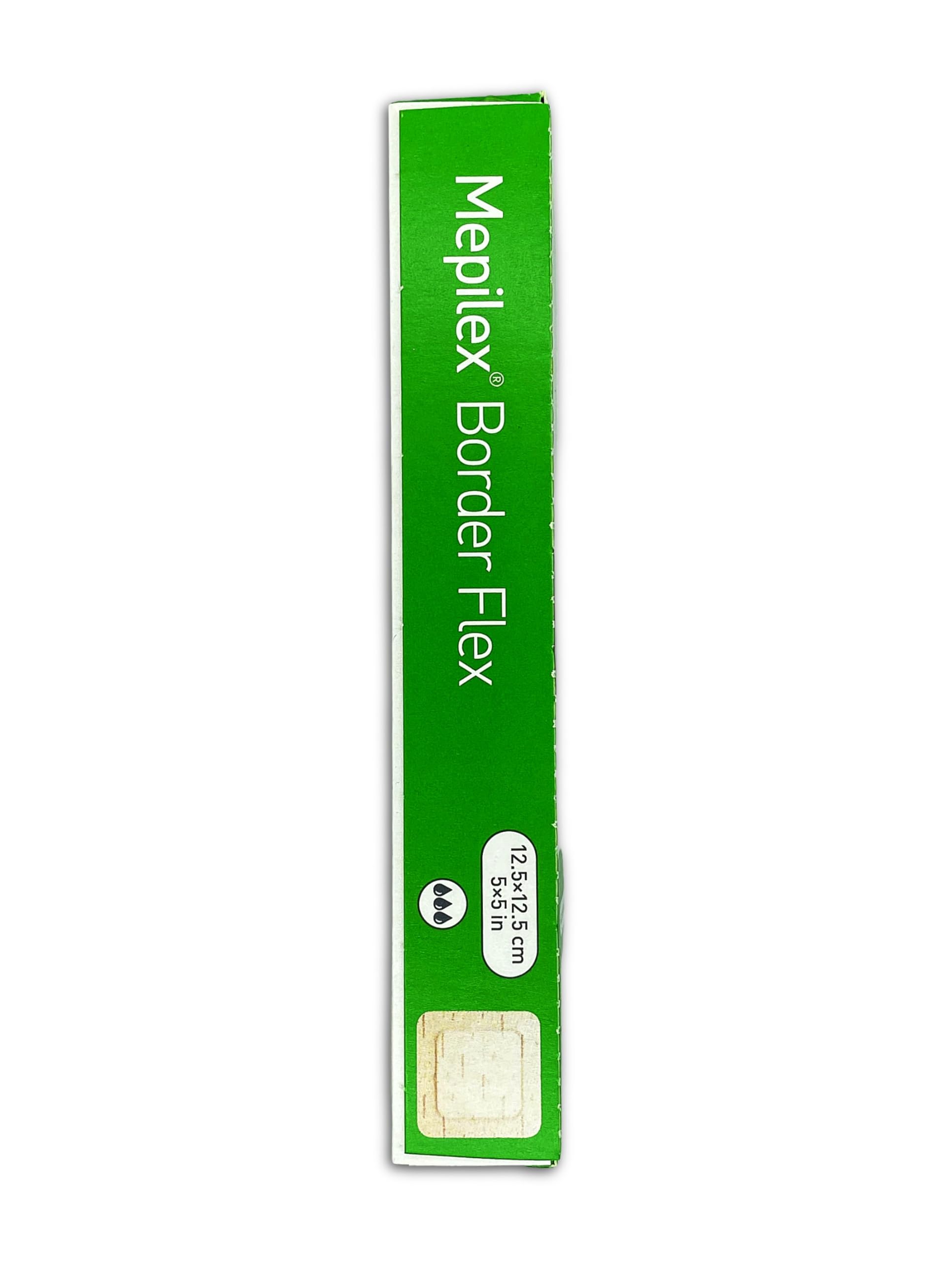 Mölnlycke Mepilex Border Flex 12,5x12,5 cm | Elastyczny Opatrunek Piankowy z Silikonem | Safetac | 5 Sztuk
