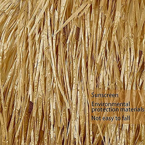 Sombrilla parasol de playa de paja artificial CLSDRZC con poste robusto 5
