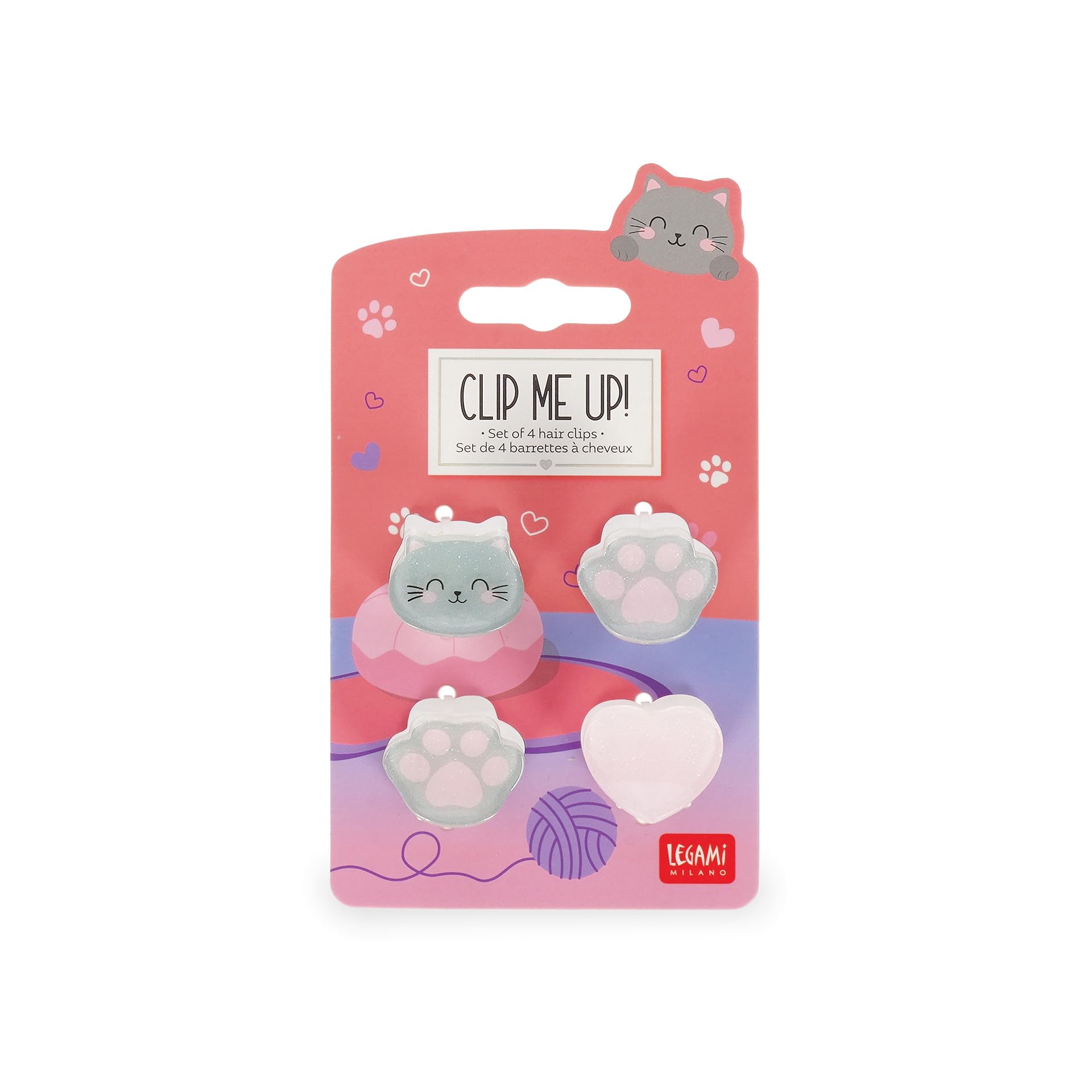 Legami - Set di 4 Mini Mollette per Capelli Clip Me Up!, Tema Bee, Fermagli per fare Acconciature e Styling, in PS, Acrilico, 2.5 x 2.5 x 1.5 cm - 5