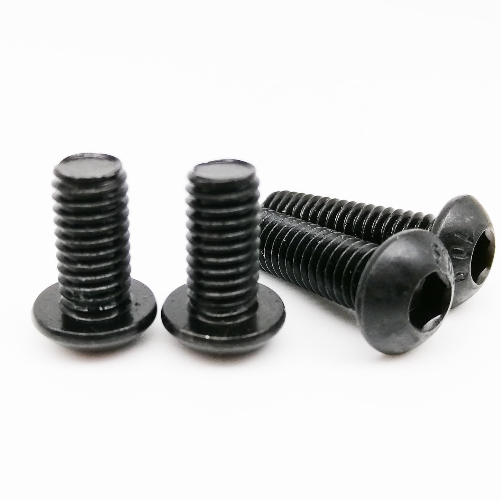 Tornillo autorroscante 5/10/25/50x M1.6 M2 M2.5 M3 M4 M5 M6 M8 negro grado 10.9 botón hexagonal hexagonal de acero de cabeza redonda L = 3-80 mm cubierta de tornillo (70 mm, M8 5 piezas)