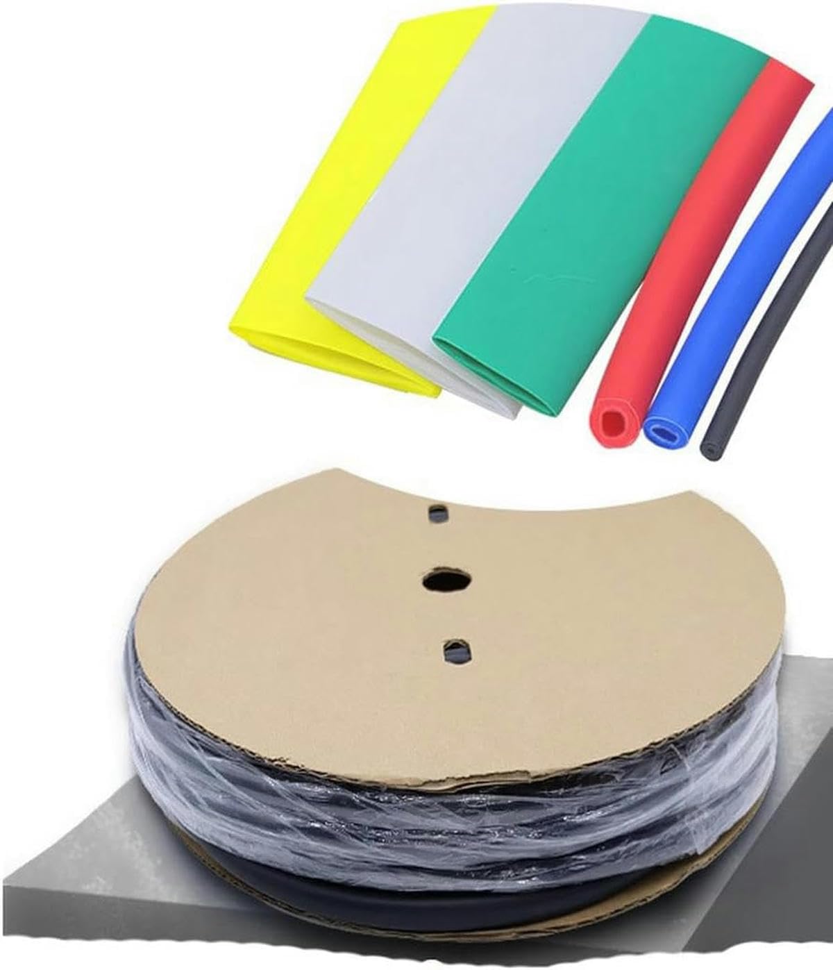 1 m Schrumpfschlauch mit Kleber, 1,6 mm – 100 mm, doppelwandig, dick, 3:1, Schrumpfschlauch, mit Klebstoff ausgekleidet, Wickeldrahtschutz-Set, weiß, 90 mm – 1 m