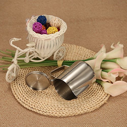 Xícara,Jiangtao Jarra para espuma de leite em aço inoxidável Recipiente para espuma de leite Copo pa