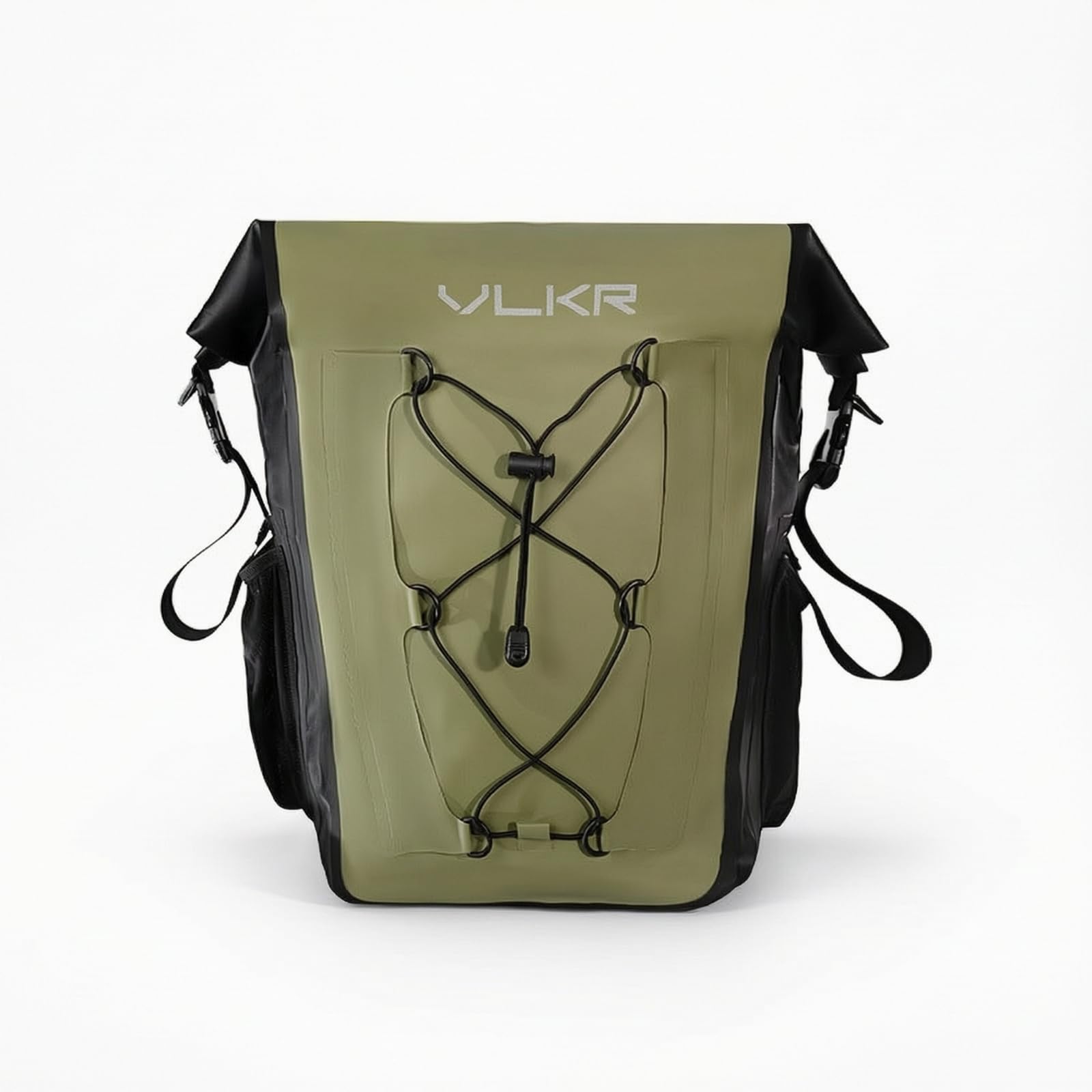 Borsa Pannier Bicicletta Borsa da Bicicletta Borsa Portapacchi Borsa Posteriore Impermeabile con Sicura Cinghie Appendibili Regolabili Tasche Laterali, Array, Verde