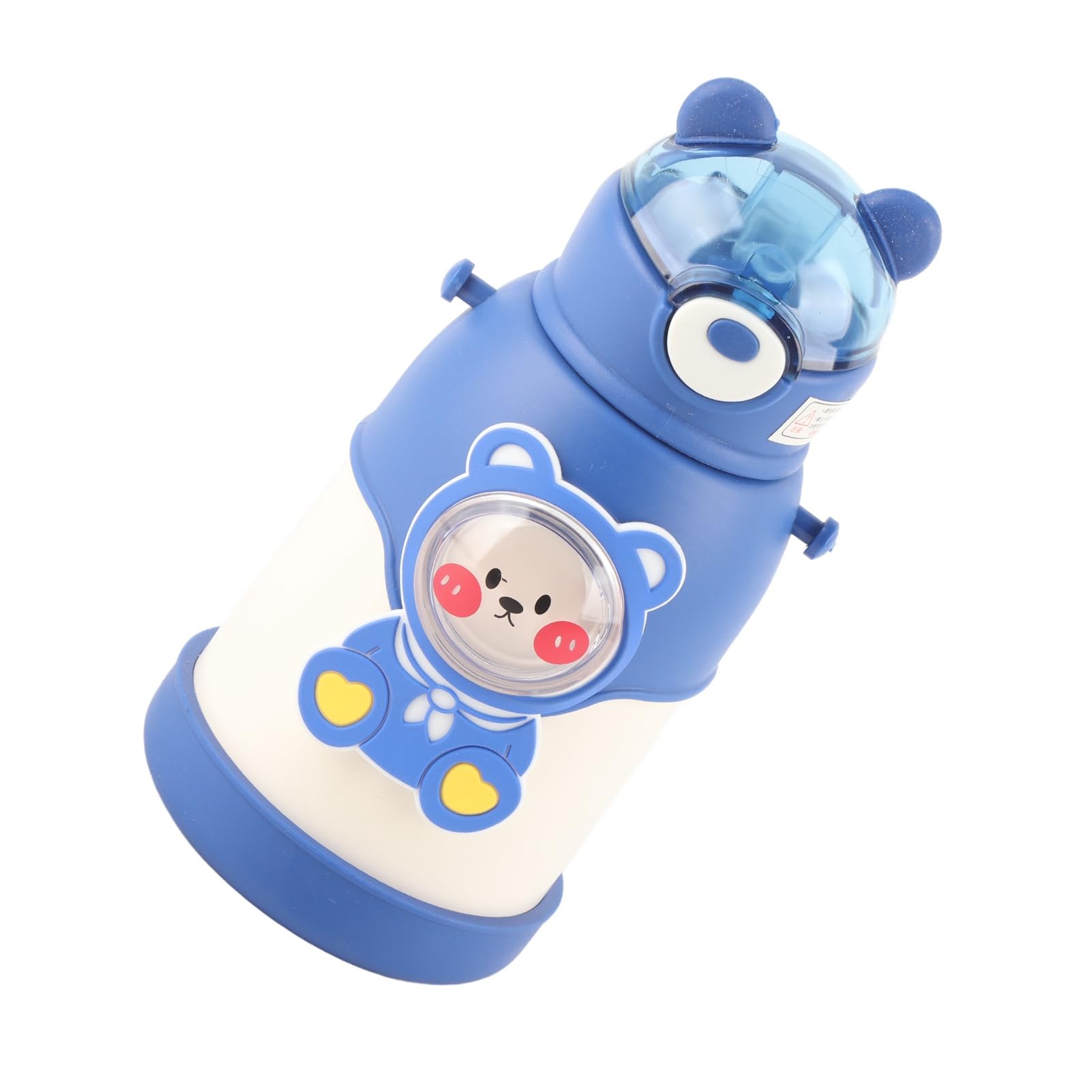 Ejoyous Bottiglia d'acqua in Metallo Bottiglia d'acqua Isolata da 500 Ml con Coperchio Ribaltabile in Acciaio Inossidabile 316 Cannuccia in Silicone e Cinturino Regolabile per i Viaggi Scolastici