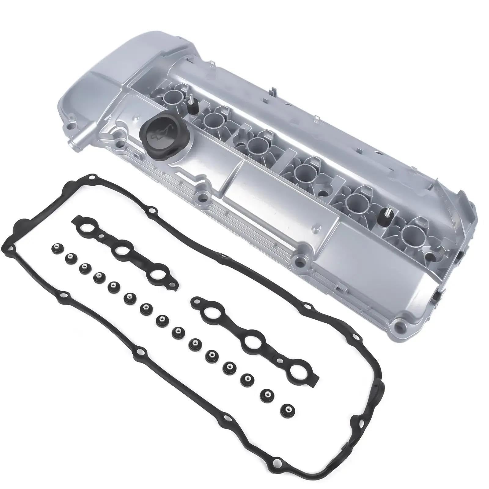 Tapaderas de válvulas Kit De Tapas Válvulas Aluminio Para 325i 330Ci 525i E46 E39 E53 E60 E85 E61 X3 X5 Z4 11127512839 Tapa de válvula de culata