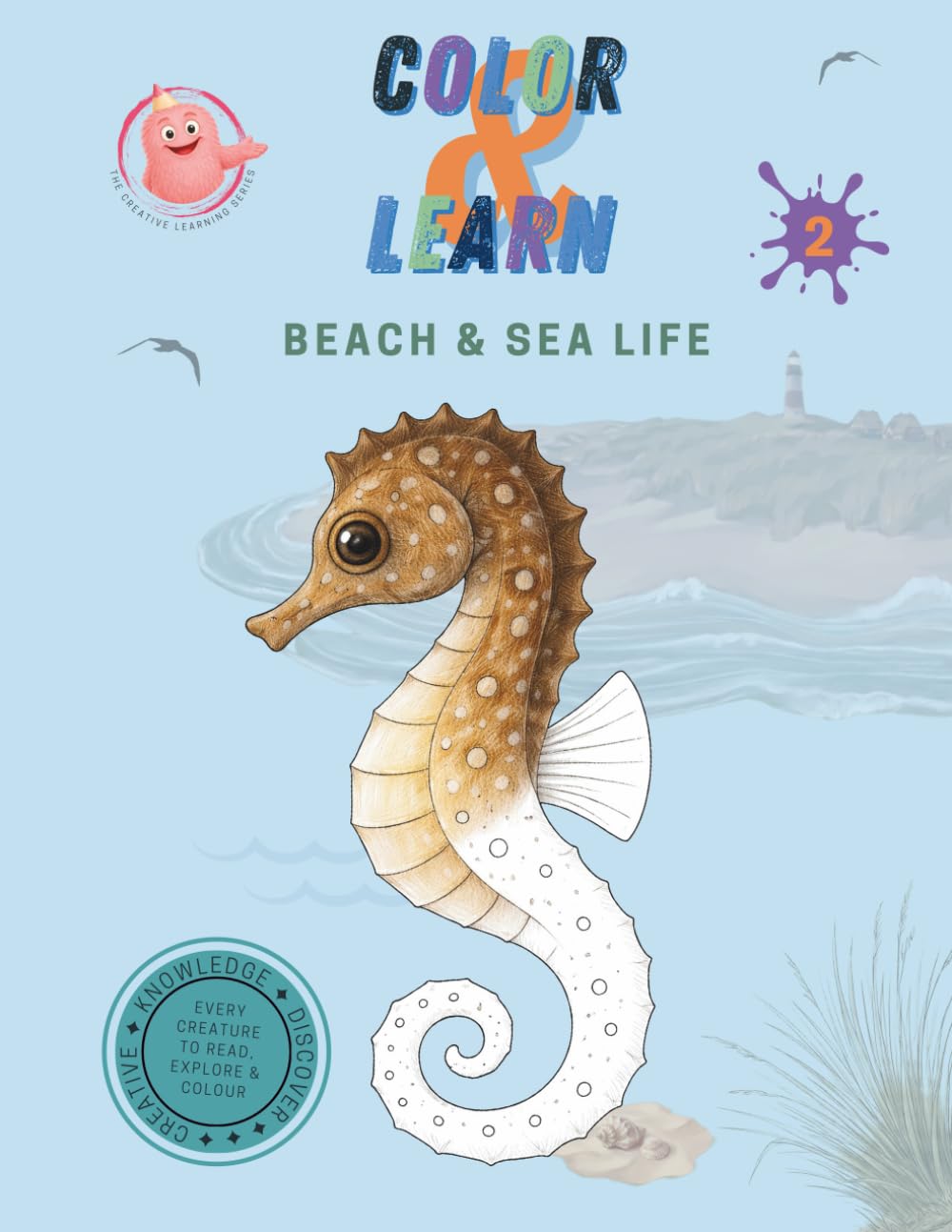 Color & Learn: Beach & Sea Life