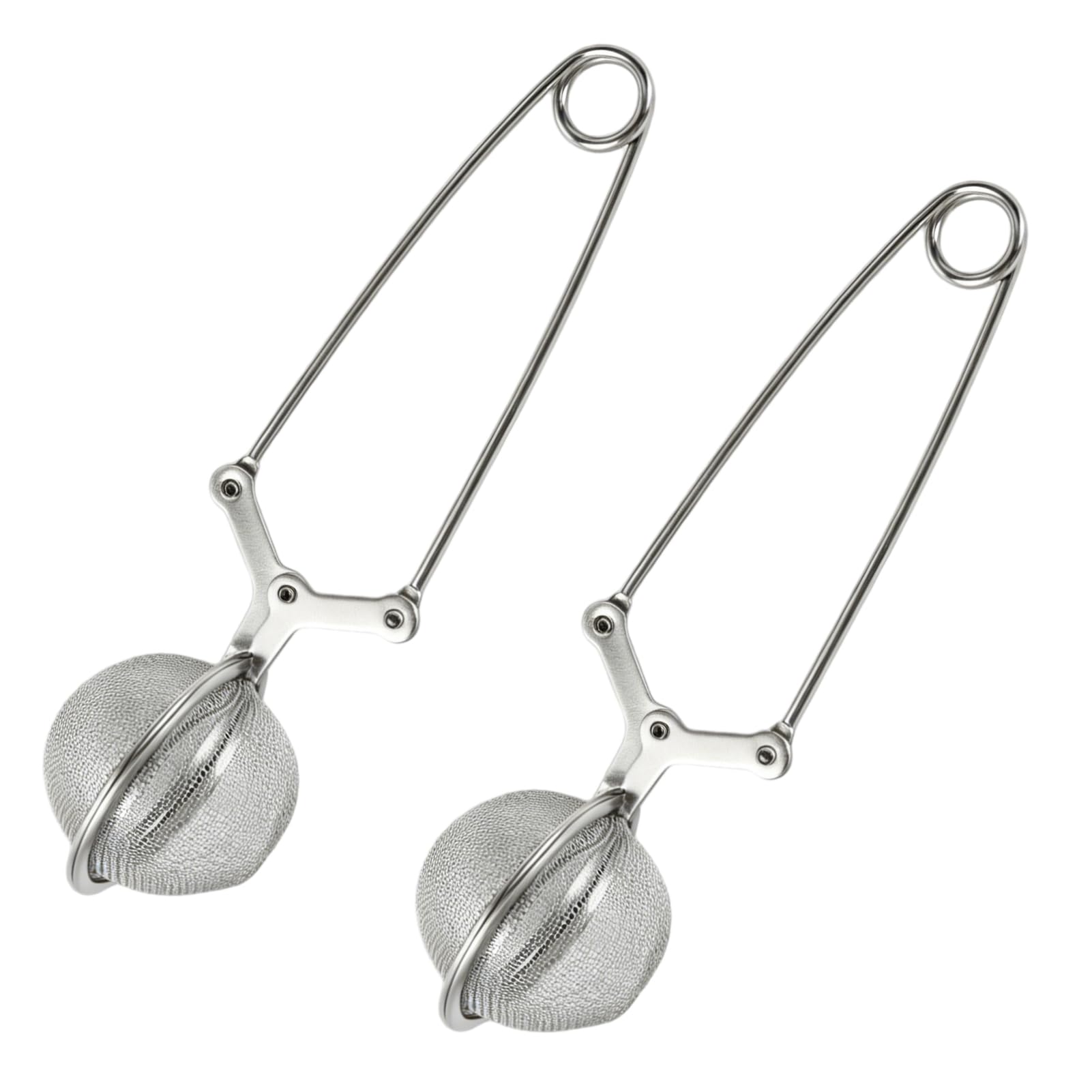 Lote 2 Infusor Té Bola Pinza Acero Inoxidable 16x4.5cm Filtro para Té Suelto Especias Hierbas Colador Malla Fina
