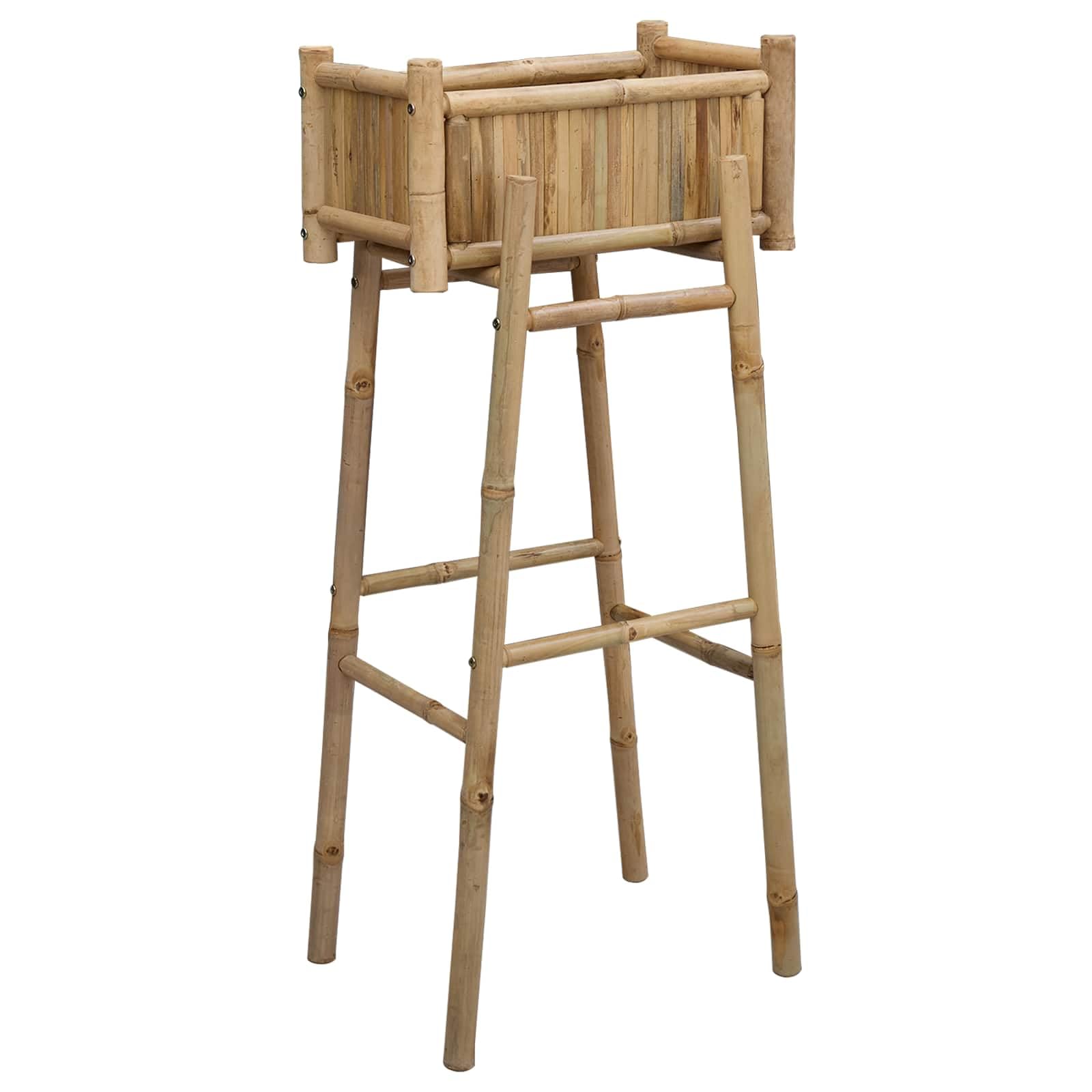 vidaXL Jardín Macetero con Soporte Natural 50 x 38 x 114 cm Bambú