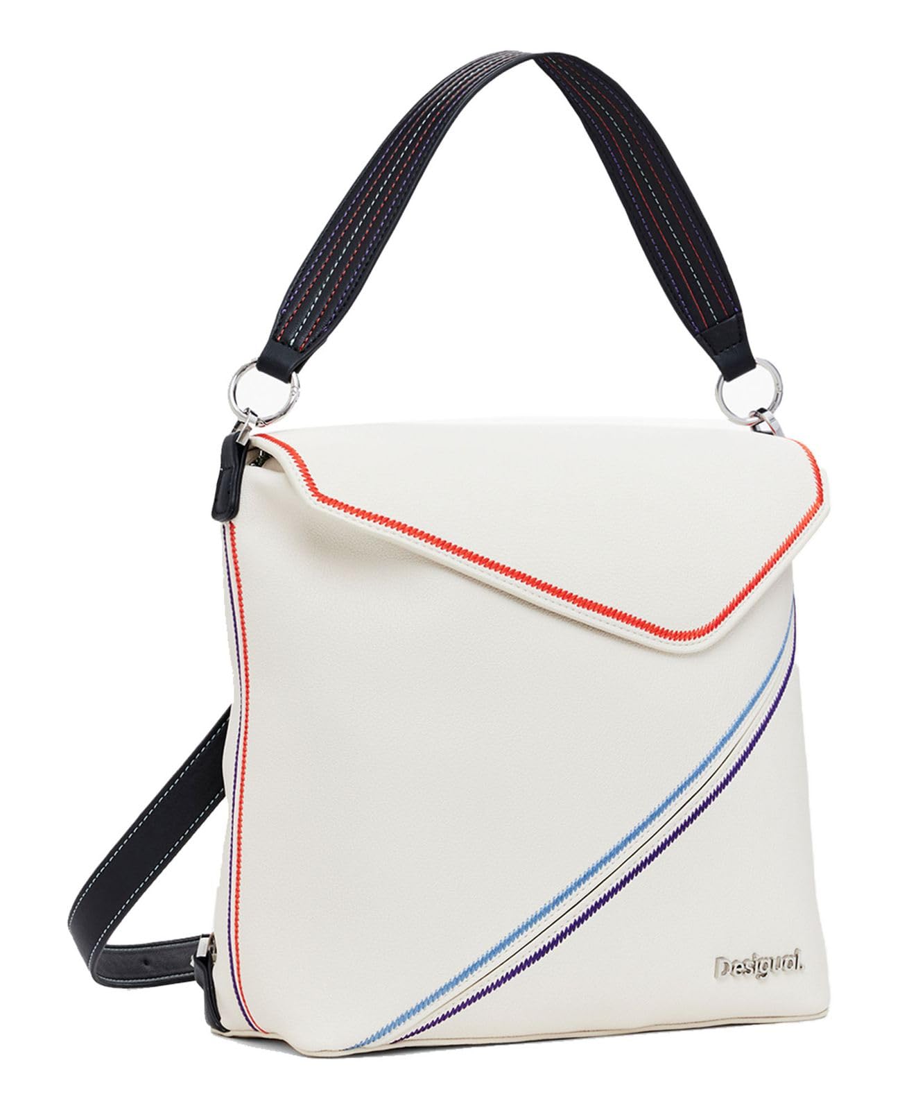 Desigual Women's Accessories PU plecak mini, biały, jeden rozmiar