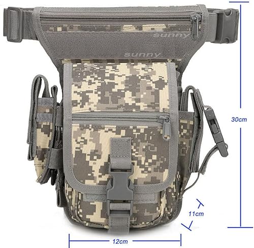 Miniatura 3 de Bolsa de camuflaje táctica para deportes al aire libre Versipack de piernas, Negro, M