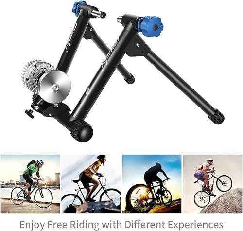 Vista 6 de Unisky Soporte de bicicleta para interior con reducción de ruido, soporte estacionario magnético para ruedas de 26-28 pulgadas, 700C