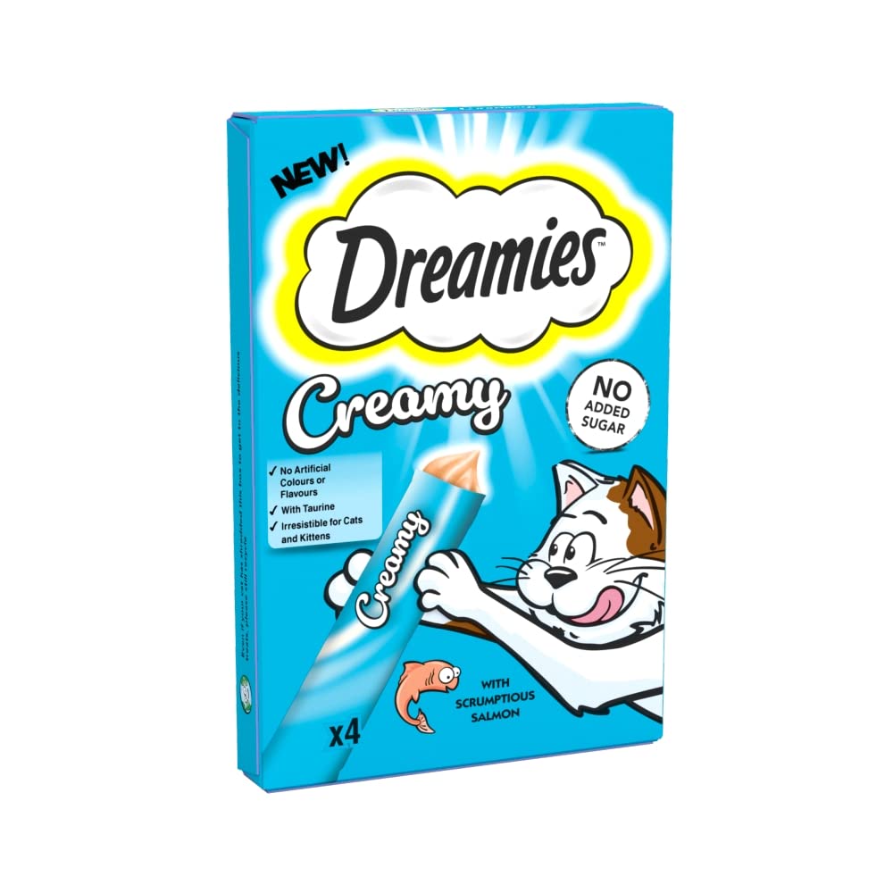 Dreamies Creamy No Sugar Cat Treats With Salmon 40g