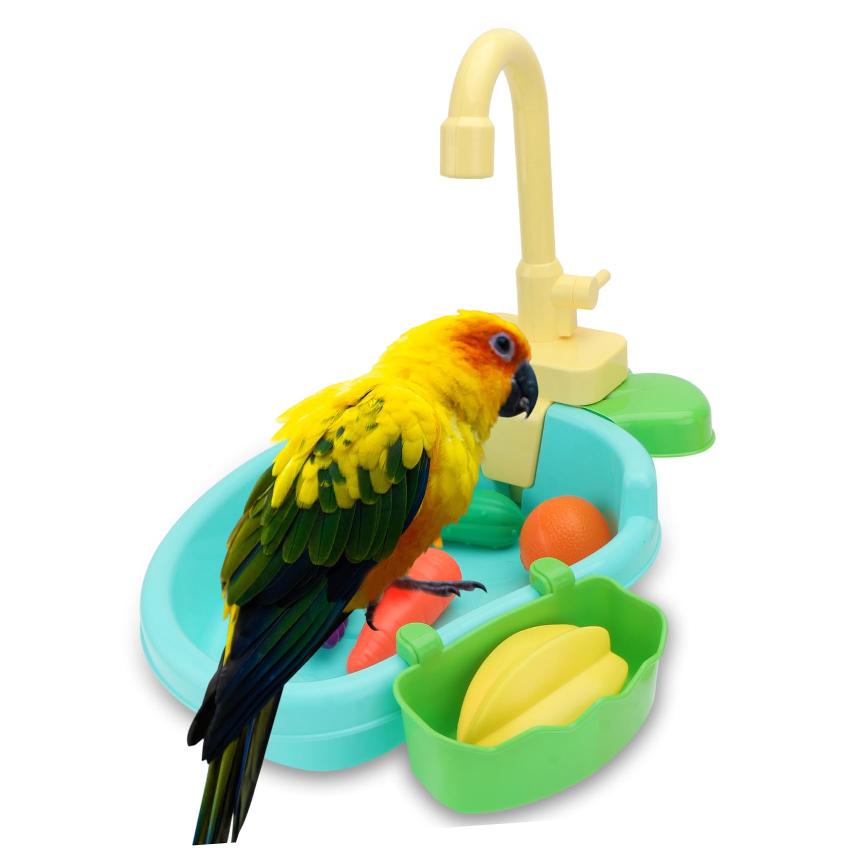 FRCOLOR 1satz Multi-funktionale Vogeldusche Mit Spielzeugen Kreatives Badebecken Für Papageien Und Kleine Vögel Sicheres Material Für Sommer Und Winteranwendungen Inklusive