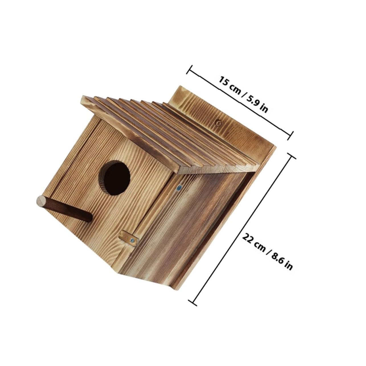 INOOMP Casita de Pájaros de Madera Colgante para Dormir Nido de Cría para Pájaros Decoración de Jardín Exterior Nido de Madera para Chochines