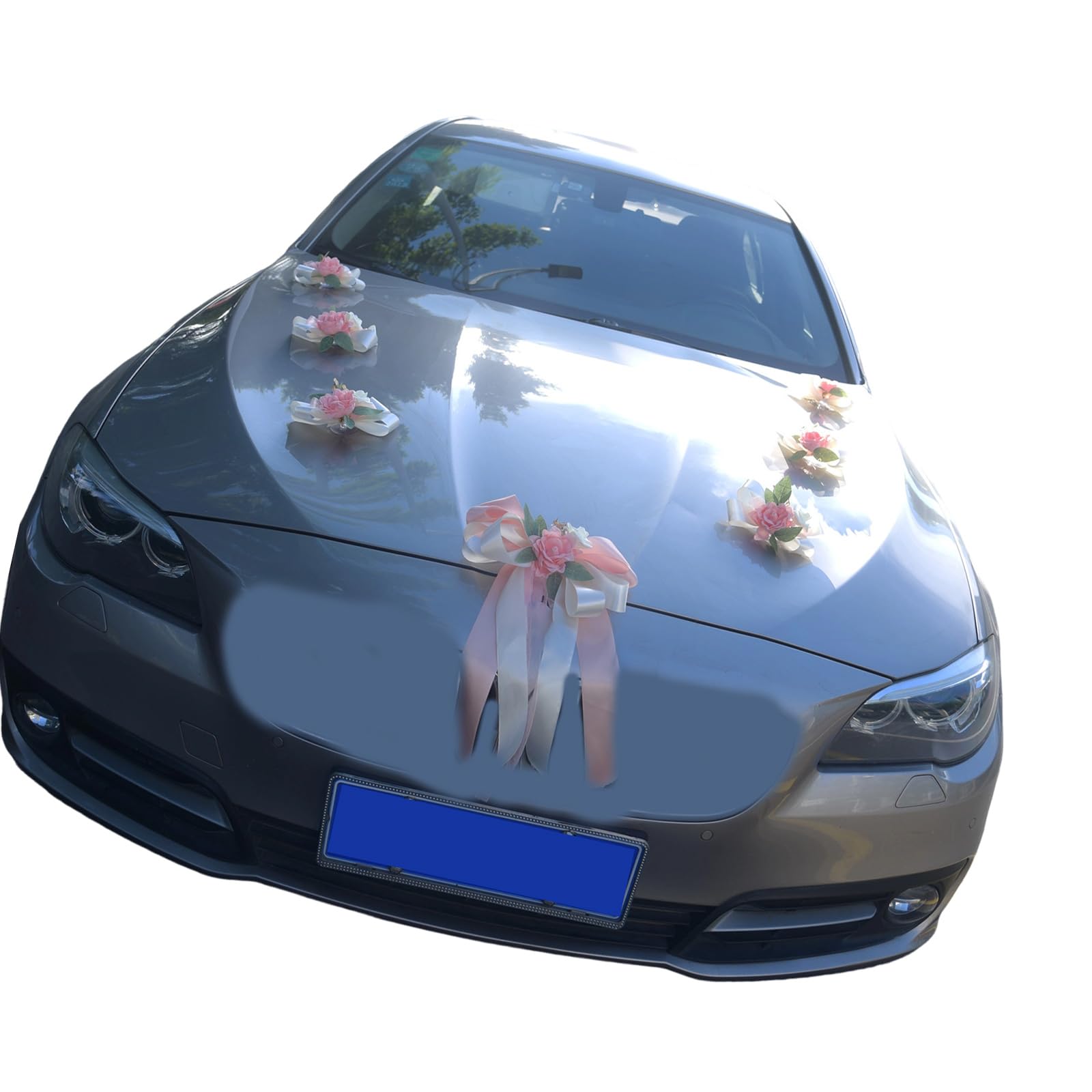Kangnice Stylish Wedding Car Flower Set Polyester for Bridal Parties Decorations and Celebration Event Polyester Artificial Flower Arrangements