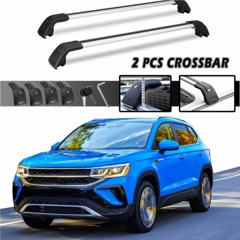 Raíles de techo ajustables y portaequipajes de bicicleta para VW Taos 2022 2