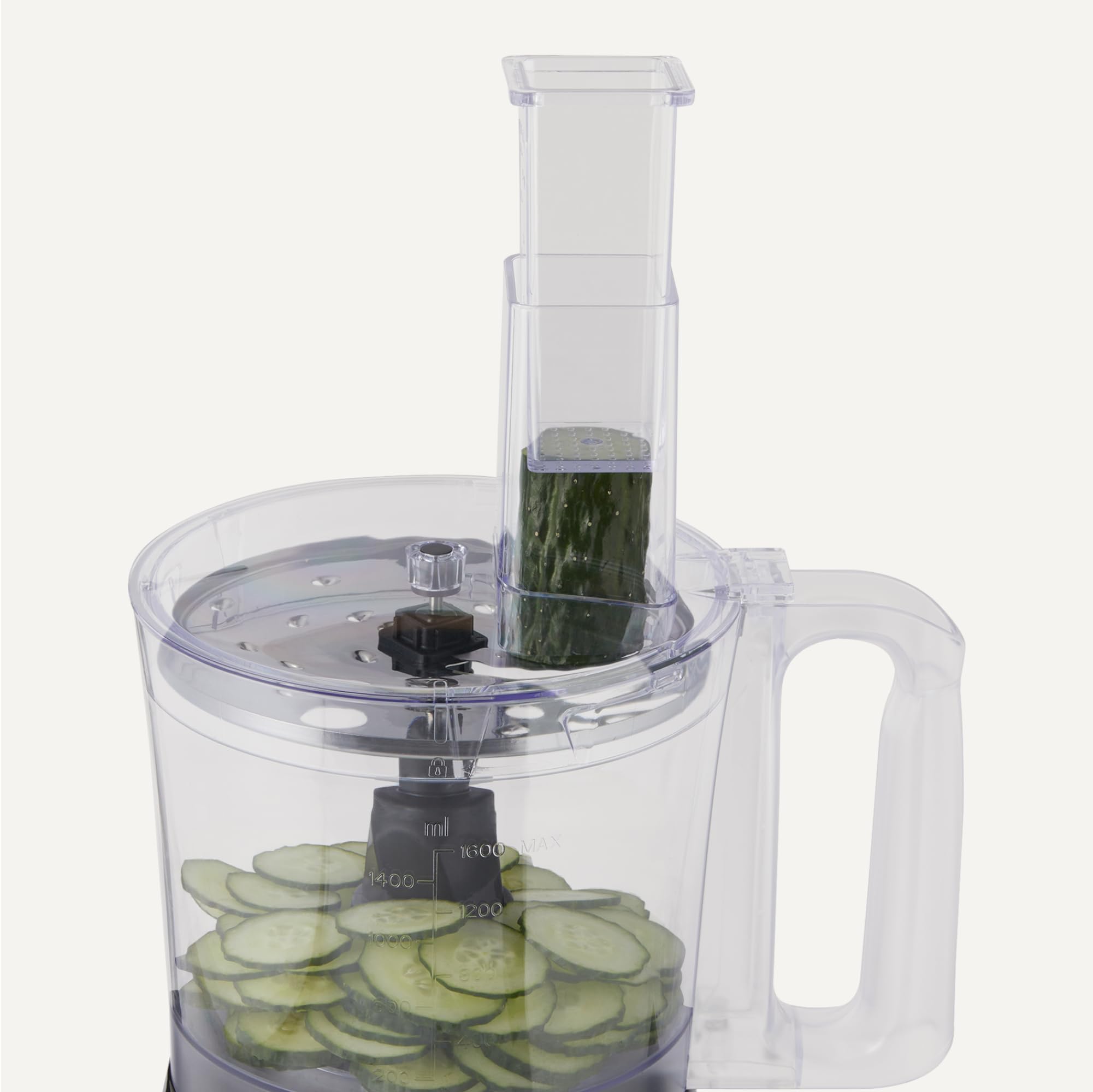 Amazon Basics Robot culinaire et fouet à 2 vitesses, bol de 2,4 litres et carafe de 1,5 litre, 800 W, noir