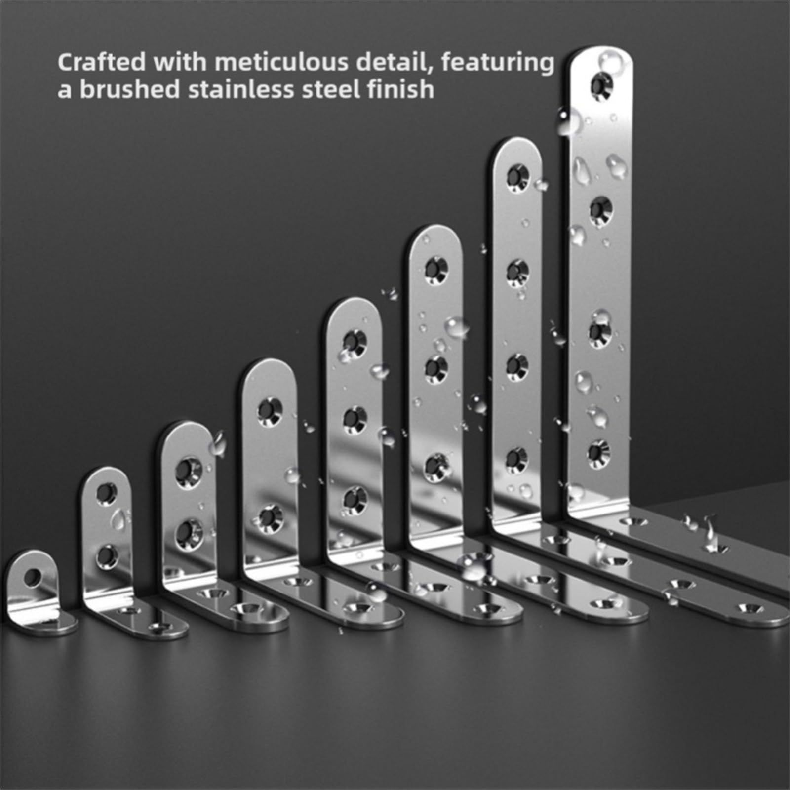 20/30/50 Stück Edelstahl L-förmiger Eckcode 90 Grad L-Verbindungsklammern Möbelschrank Winkelverbinder Regaltürhalterung mit Schraube für Möbel, Winkel Bracket(30pcs)