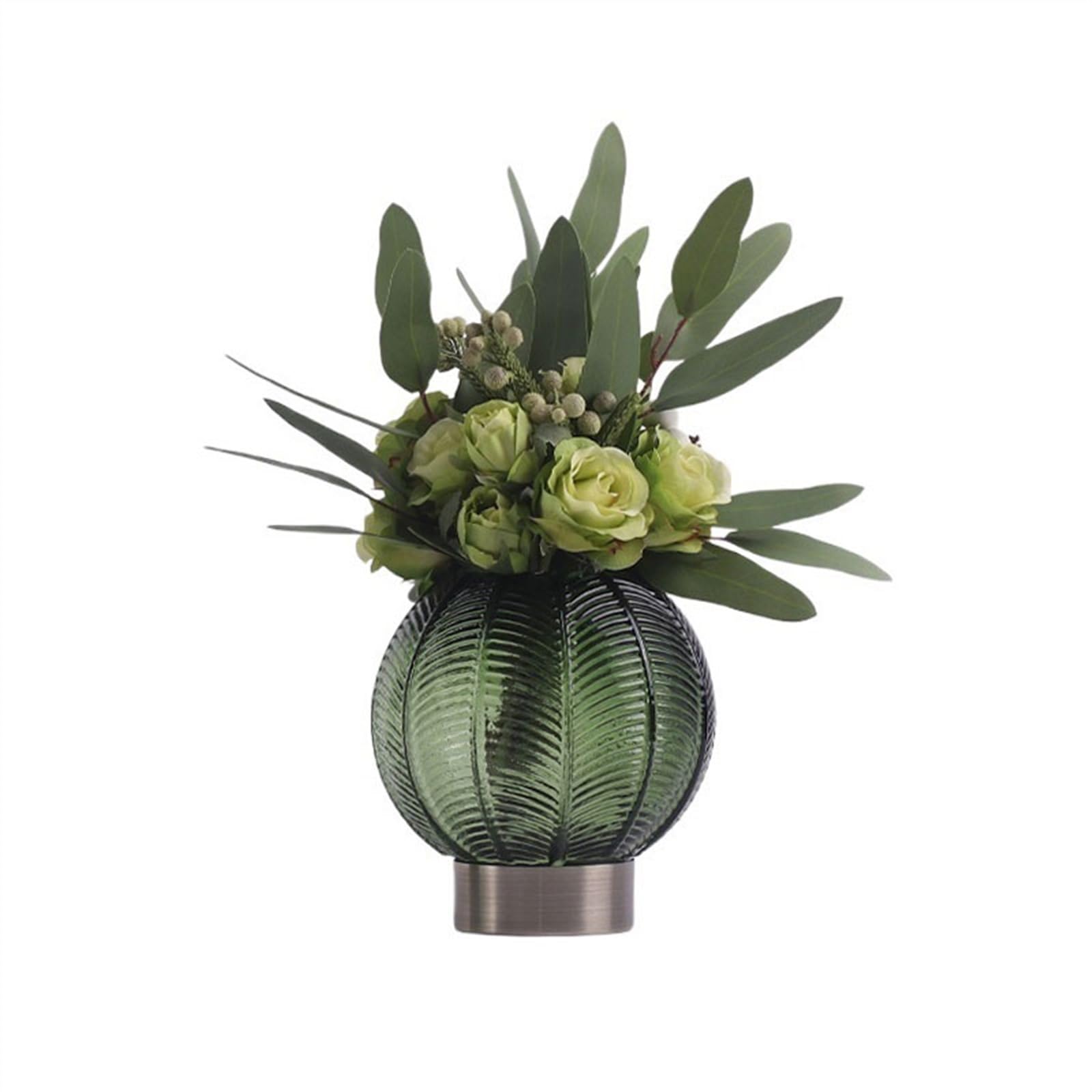 FbqLhe1ahh Simulation Flower Set Living Room TV Cabinet Artificial Decoration Desktop Vase Arrangement Office(Small)
