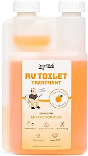 Liquified RV Toilet Treatment - Black Holding Tank Digester - Odor Eliminator - Orange Scent - Matts RV Reviews (Orange, 16oz)