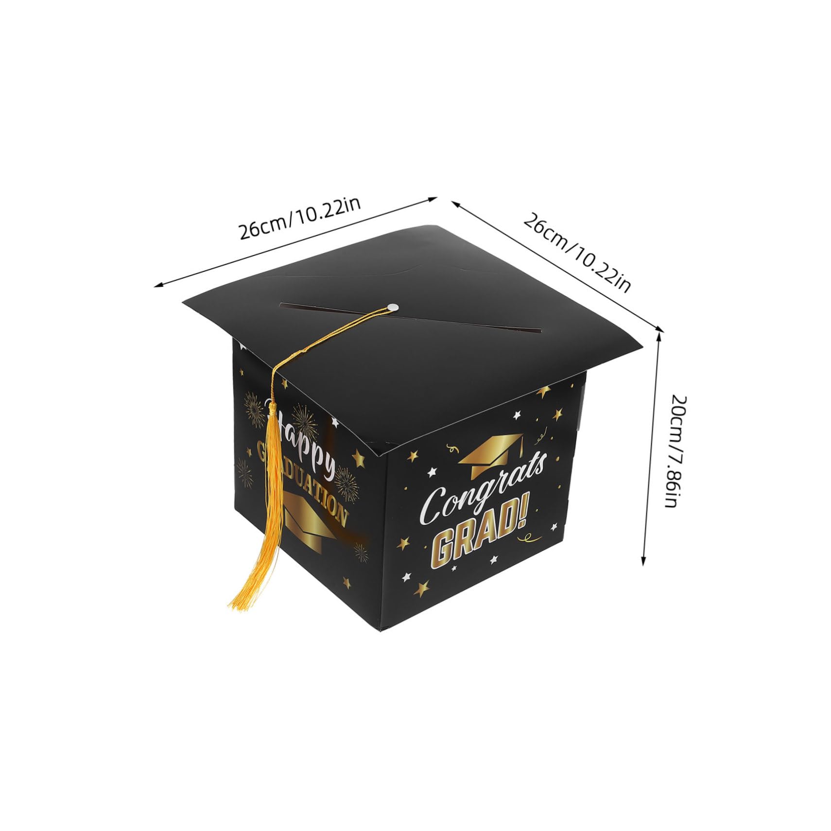 jojofuny Graduation Party Card Holder Box Easy Assembly Congrats Voting Box for Messages Wishes Graduation Levels Ample Storage for Cards Decorations