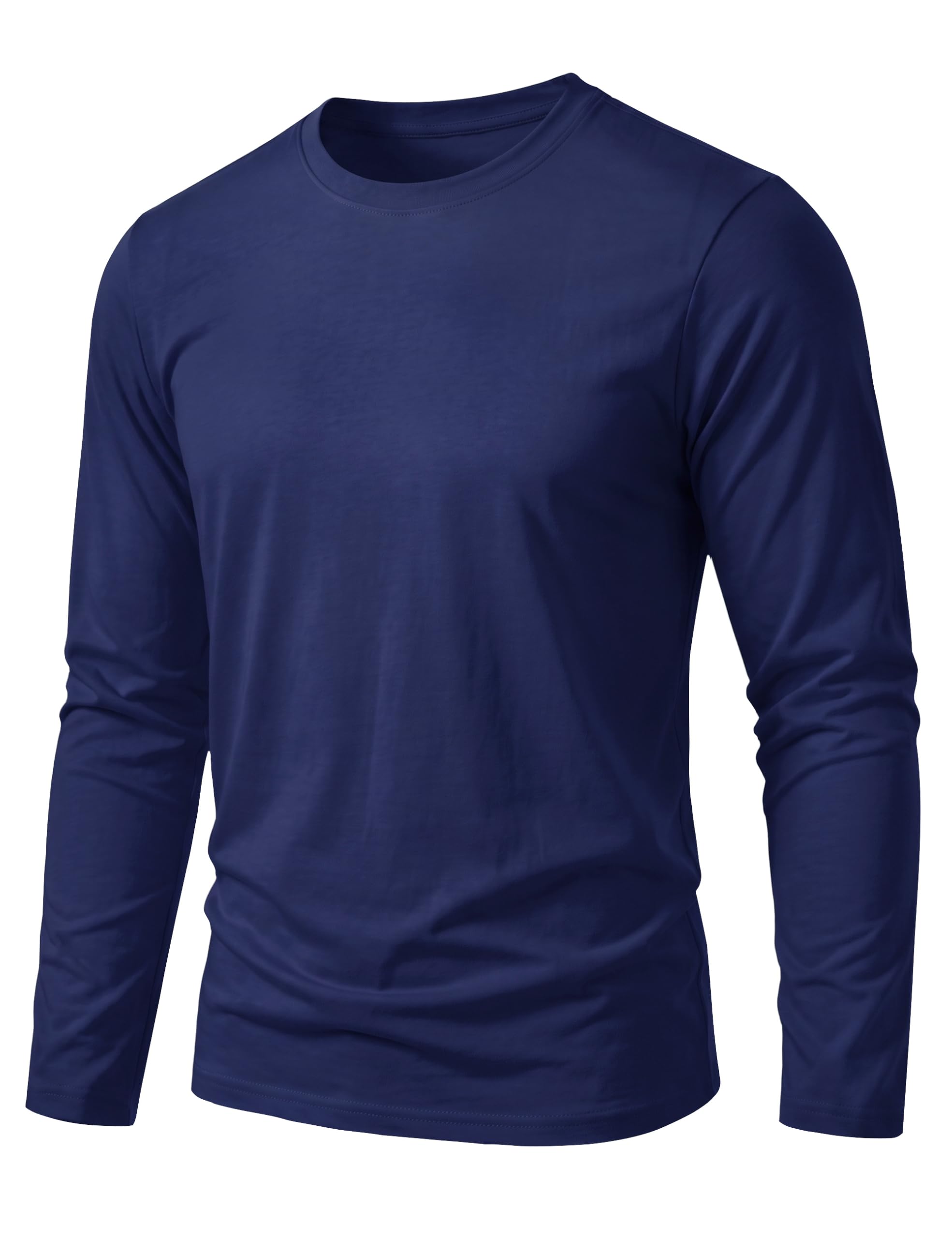 TACVASEN Langarmshirt Herren Baumwolle Regular Fit Basic Shirt Rundhal | Cotton long Sleeve, Crewneck Langärmliges, Weiche Freizeit Tshirt, Herbst, Regular Fit, Lässig, Dünne, Winter Casual Tee