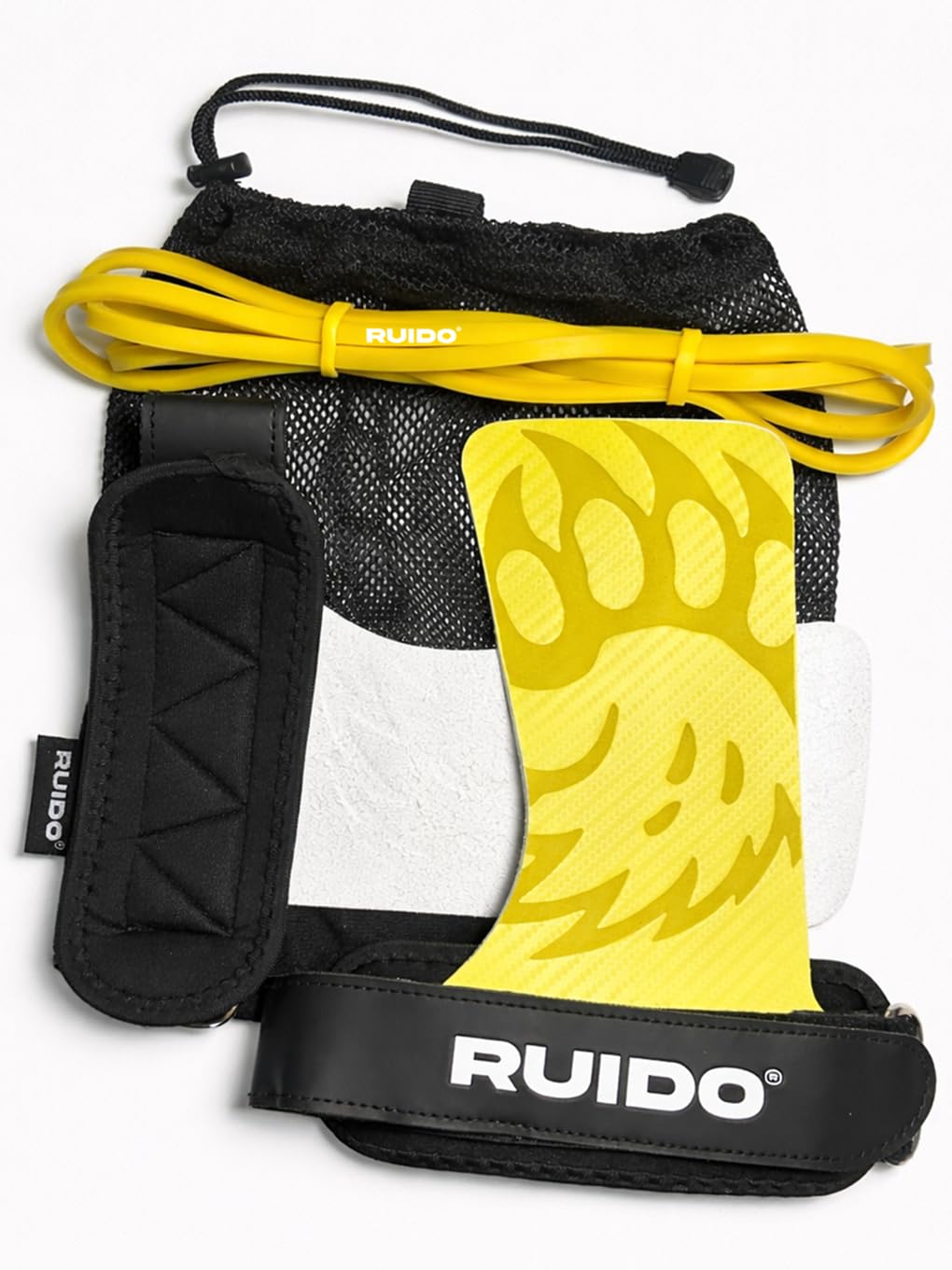 RUIDO Artemis Grips – Calleras para Crossfit sin Magnesio, Guantes Gimnasio Hombre y Mujer, Diseño Fibra de Carbono Muñequeras Gym, Calleras Crossfit para Dominadas, Mancuernas y Barra — view 7