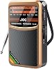 Radio Portable - Digital Radio Mains or Battery Powered, SW/AM/FM Radio with Stereo Speaker Earphone Jack, Small Work/Kitchen Rechargeable Radio, Extra Large Color Screen
