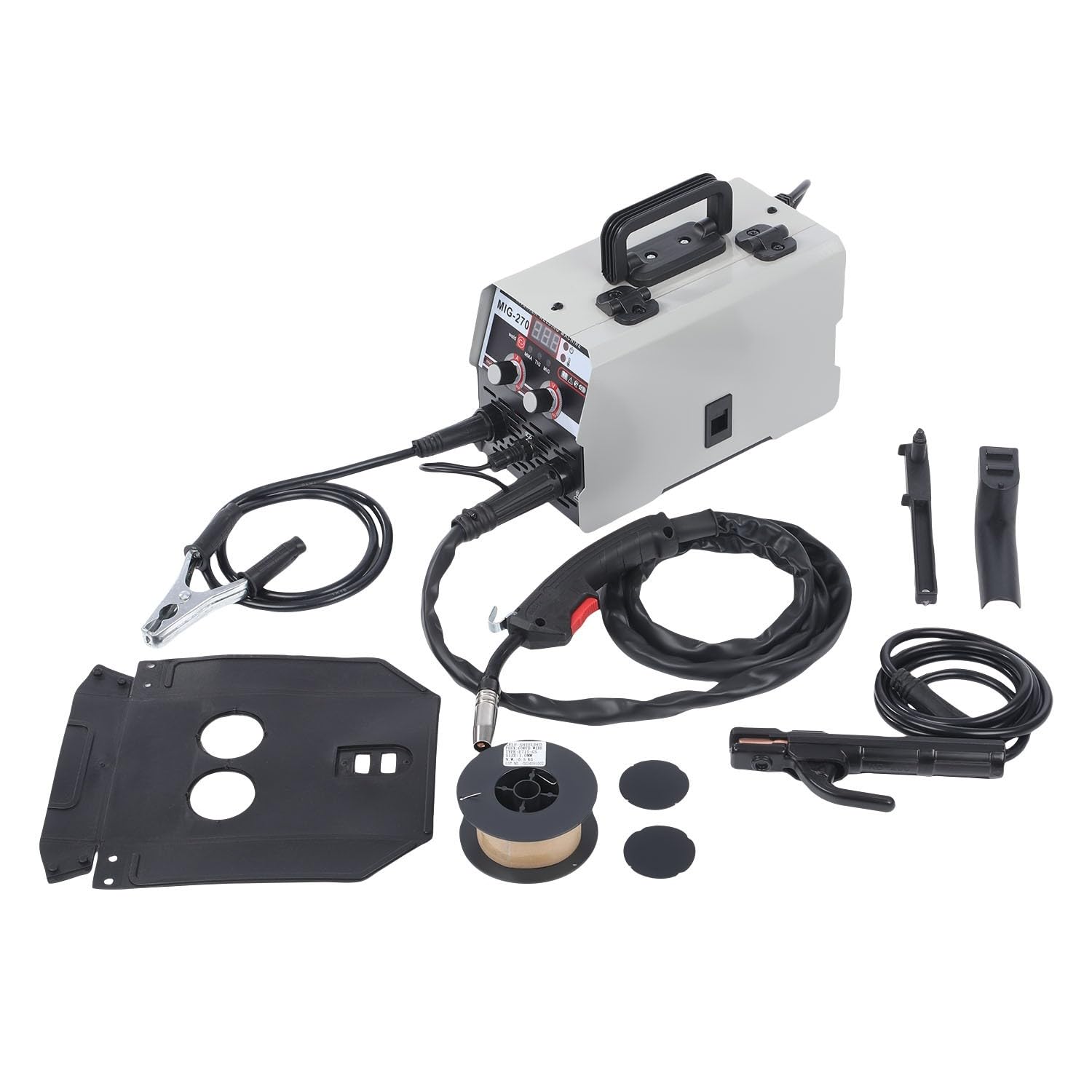 Saldatrice MIG MMA TIG 3 in 1, 250 A, 220 V, saldatrice, filo di riempimento senza gas, indicatore LED, accessori, compatta per principianti e professionisti