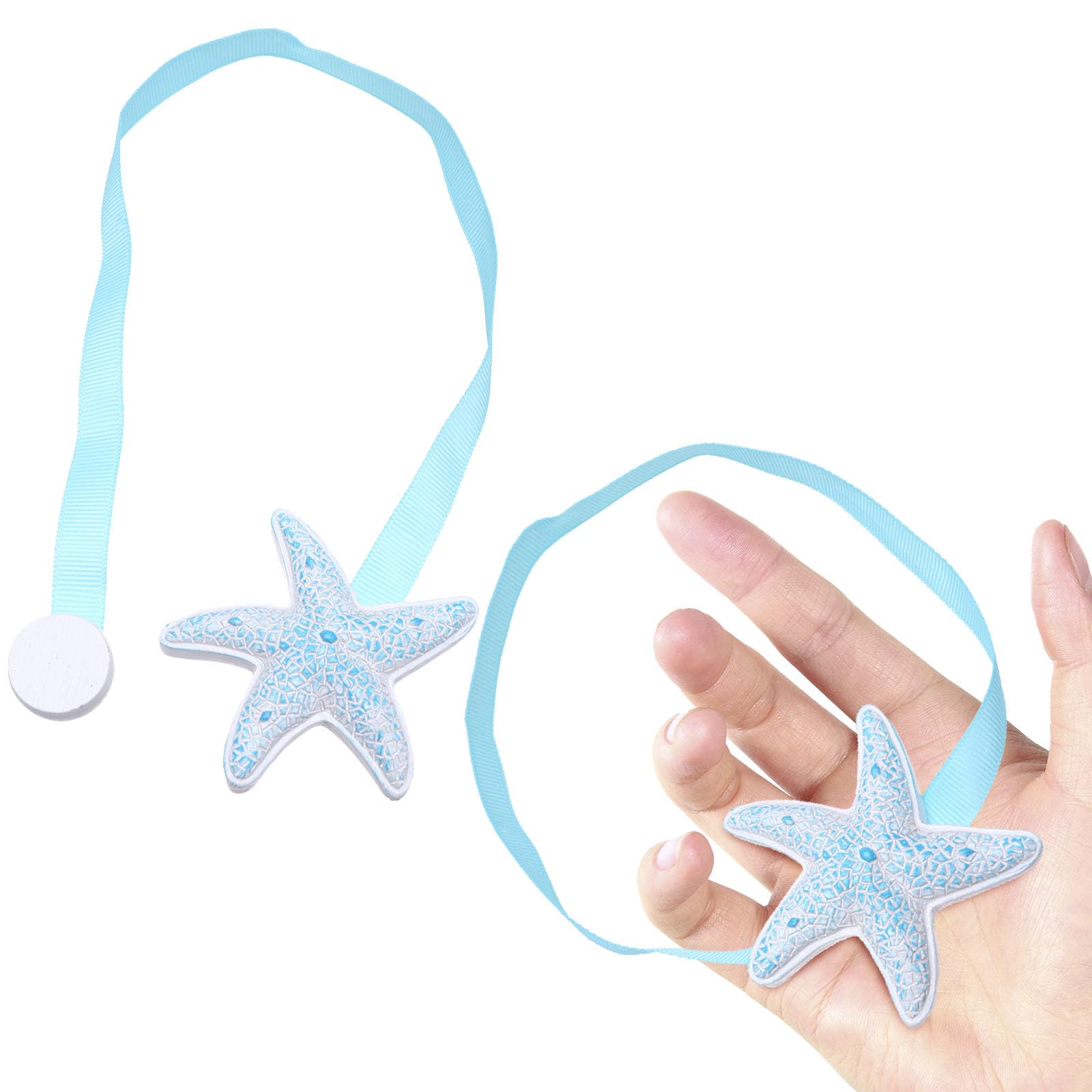Hebillas magnéticas de cortinas para el dormitorio y baño pack azul