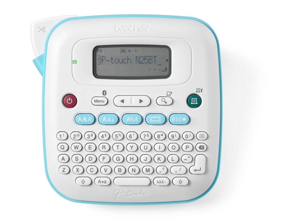 Brother PT-N25BT | Tragbarer, kompakter, Leichter und benutzerfreundlicher Etikettendrucker | 12 mm Btag-Etiketten drucken | Bluetooth zum Drucken von Etiketten über die