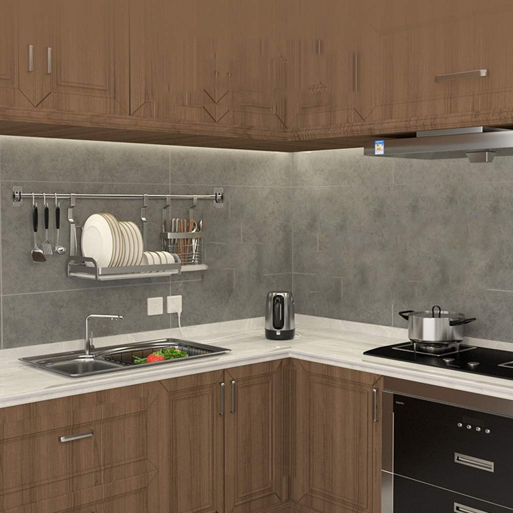 Estante de Cocina de Acero Inoxidable 201 montado en la Pared, escurridor de Platos para el hogar, escurridor de Almacenamiento(